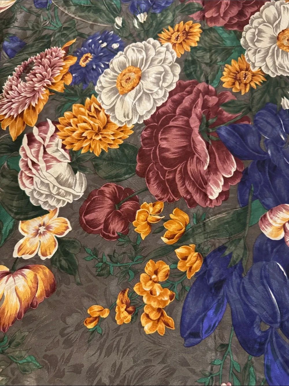 Floral Bouquet Silk Scarf
